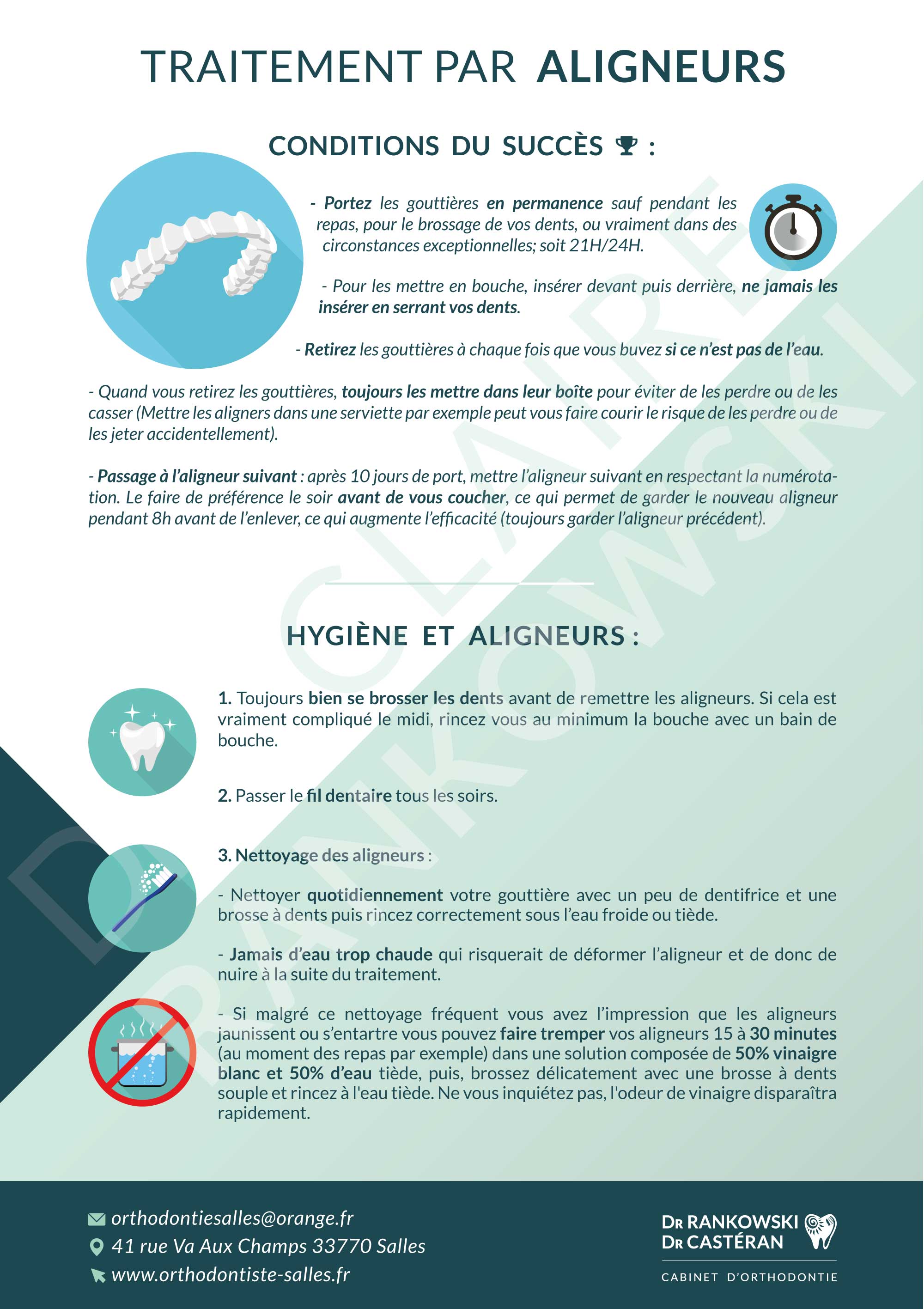 Conseils pour le port des gouttières orthodontiques